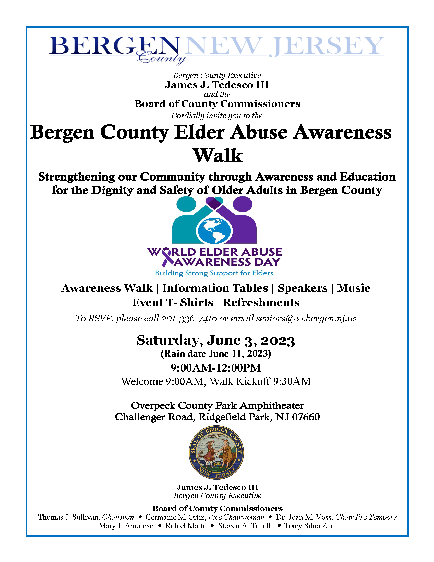 Elder Abuse Awareness Walk Flyer 2023