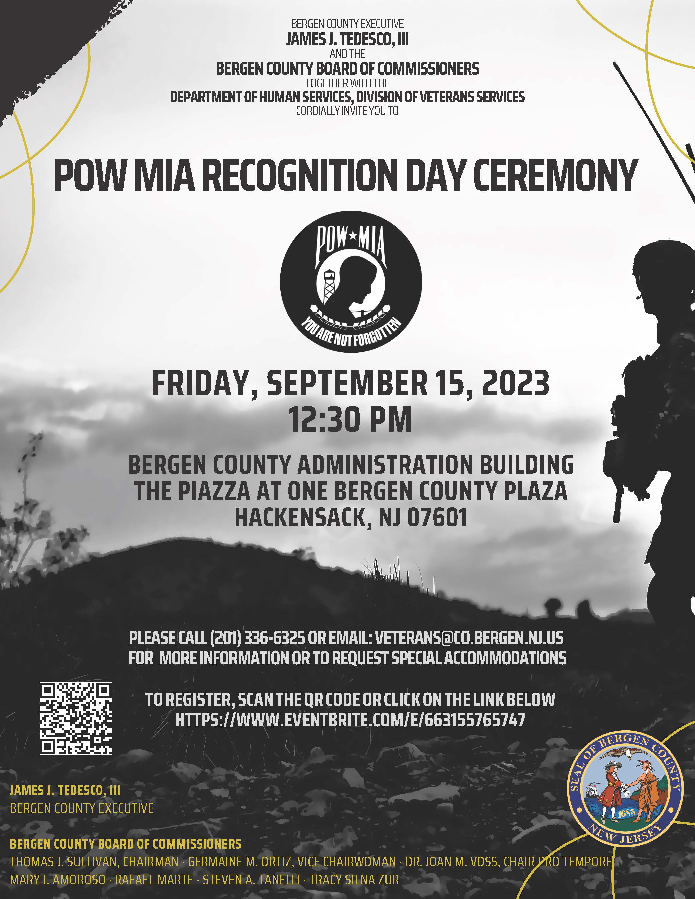 POW MIA Ceremony flyer