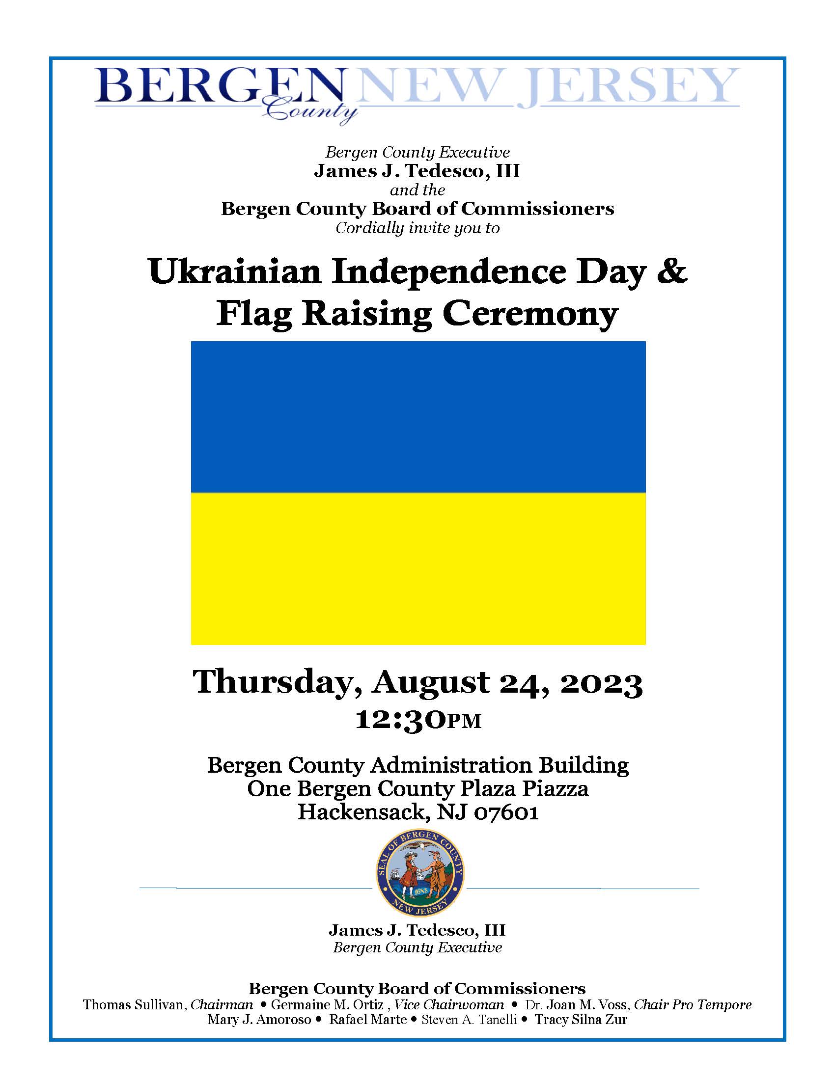 Ukrainian Flag Raising Ceremony Flyer 2023