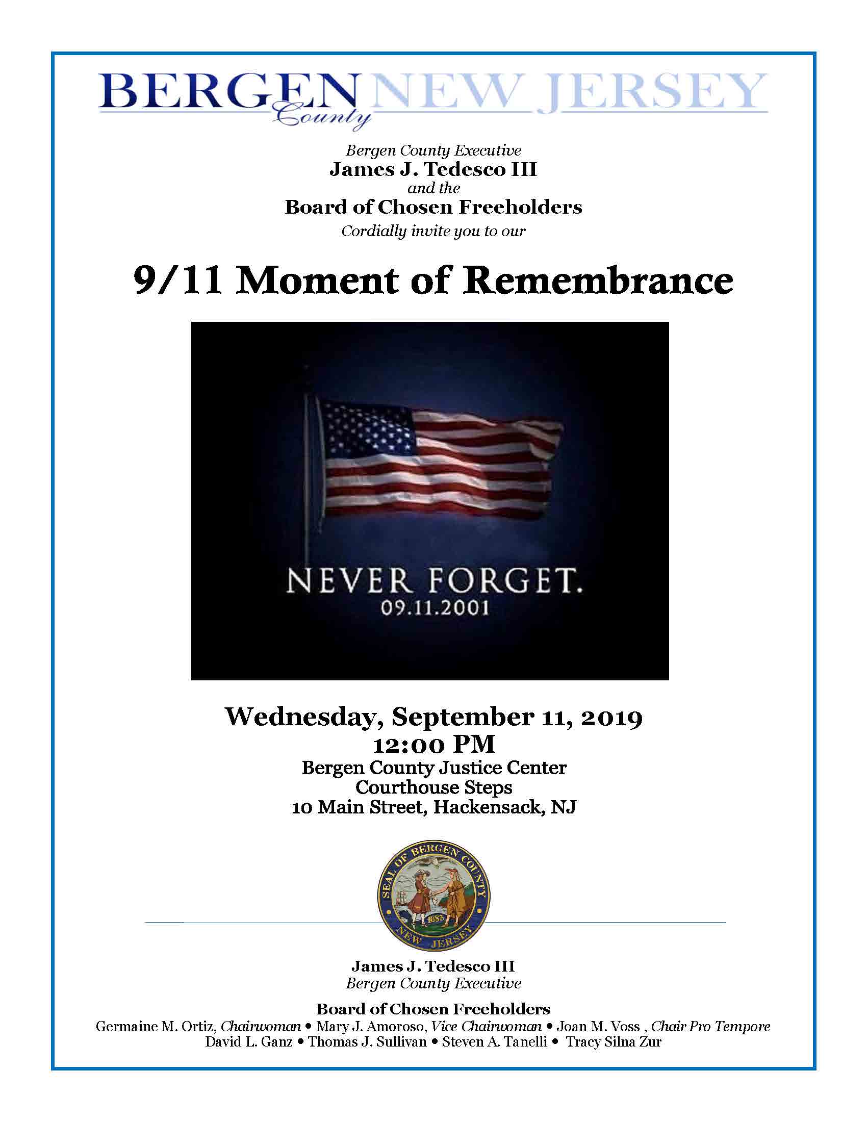 9 11 Moment of Remembrance Flyer 2019