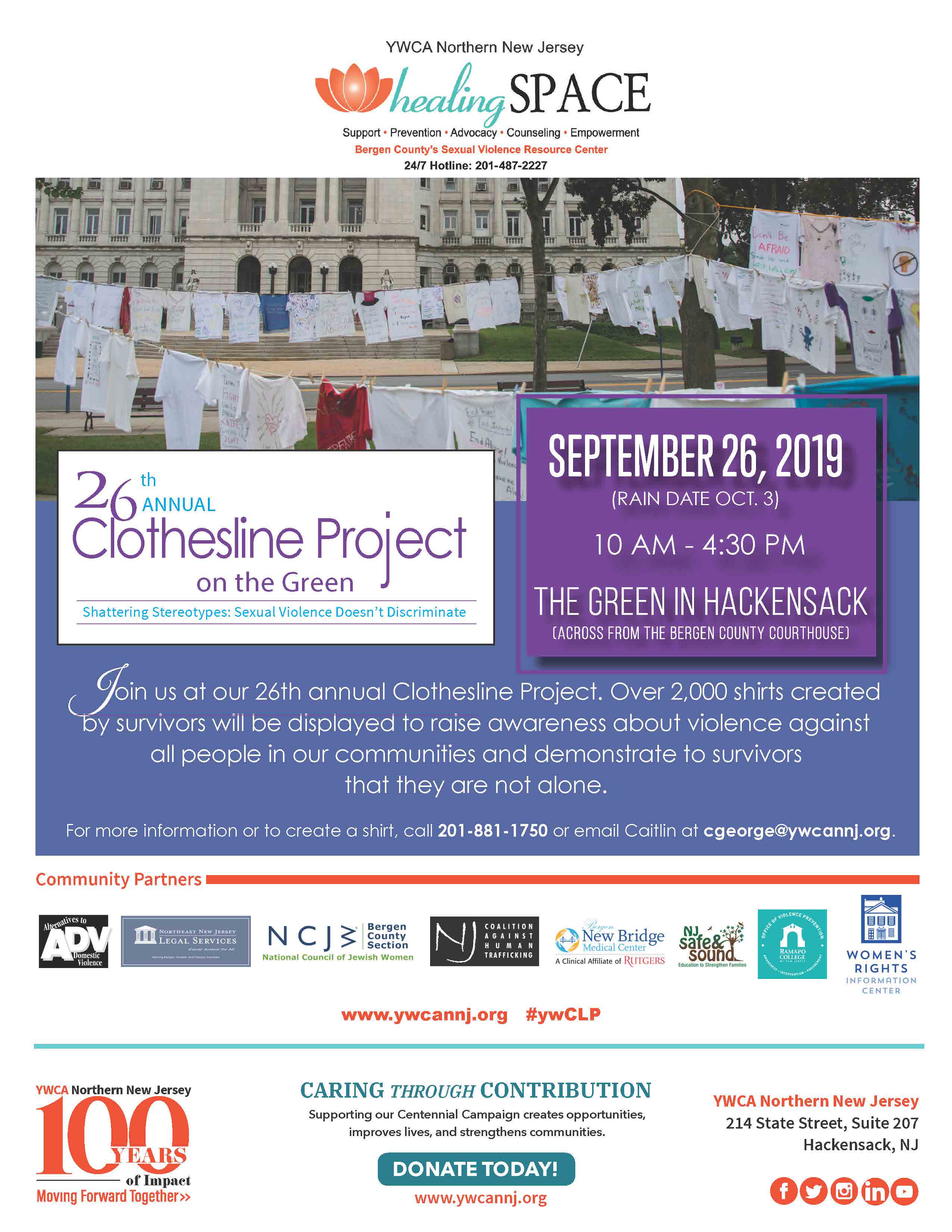 Clothesline Project flyer 2019