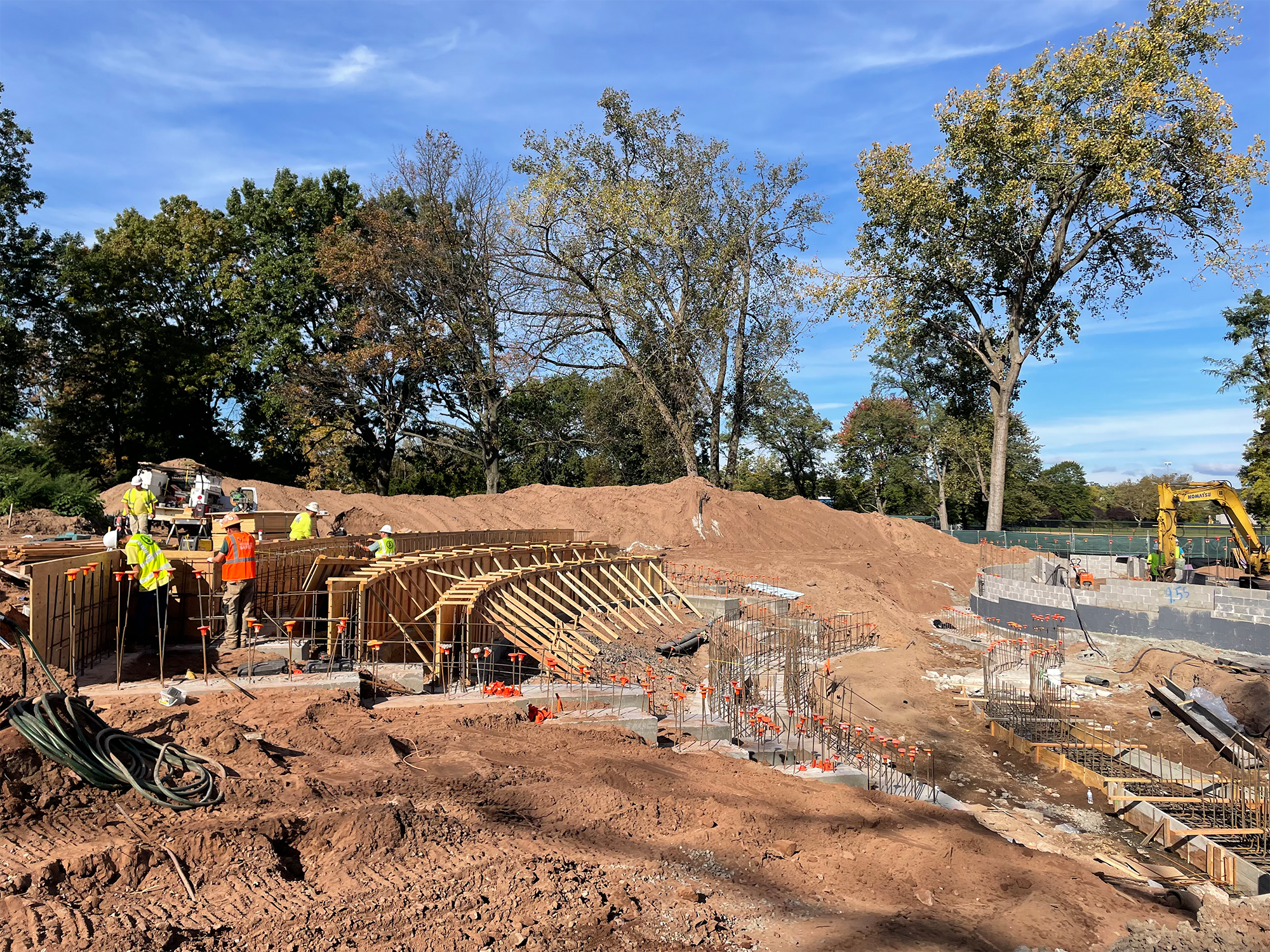 10/22/21: Amphitheater seats under construction