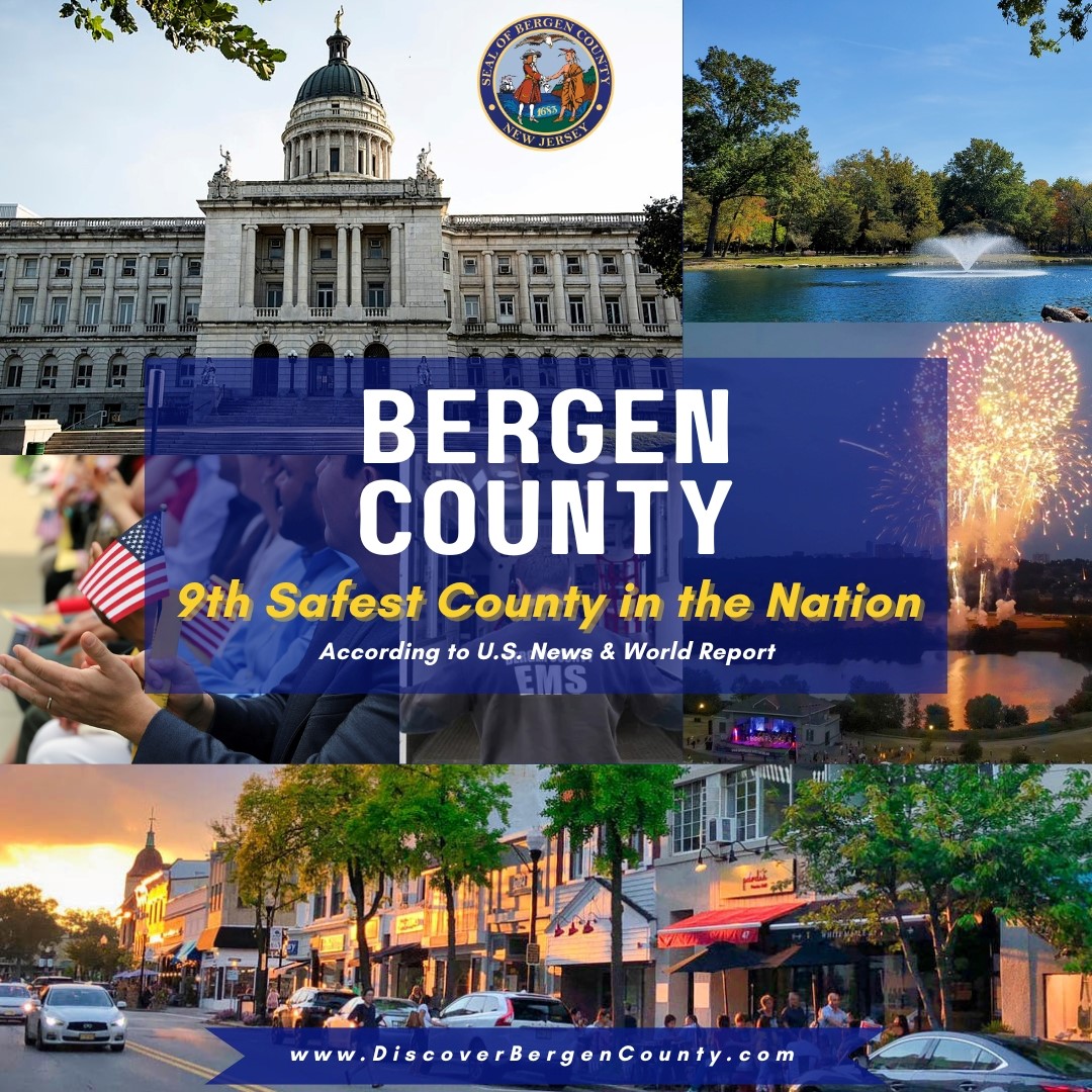 BERGEN COUNTY VOTED 9TH SAFER COUNTY IN THE COUNTRY